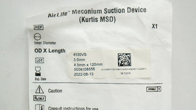CareFusion 4530VS AirLife Meconium Suction Device Kurtis MSD 3 x 4.5 x 120mm (x)